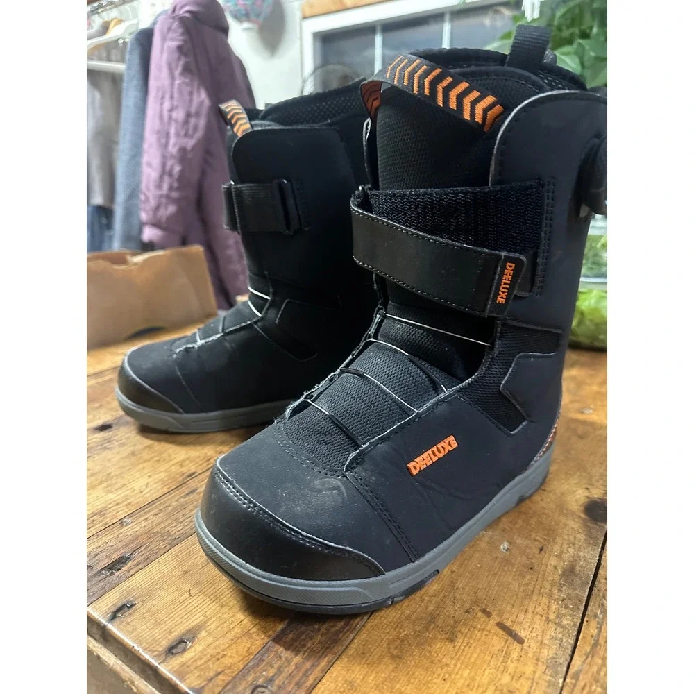 Deeluxe Snowboard Boots Black Adjustable Strap BOA System Winter Sport‎